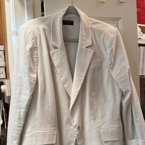 Lane Bryant Cream Linen Blazer